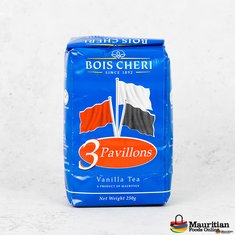 Bois Cheri Trois Pavillons Vanilla Black Tea 125g Loose Leaf Mauritius Authentic Halal Organic